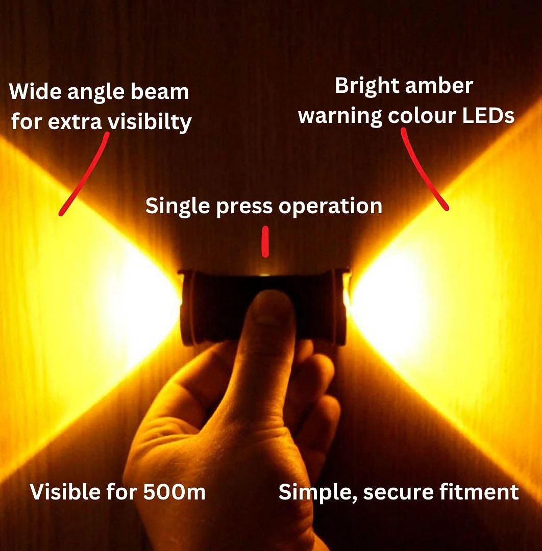 Brightside Bike Lights - Amber Side Lights 4 Brightside Bike Lights - Amber Side Lights - Image 2