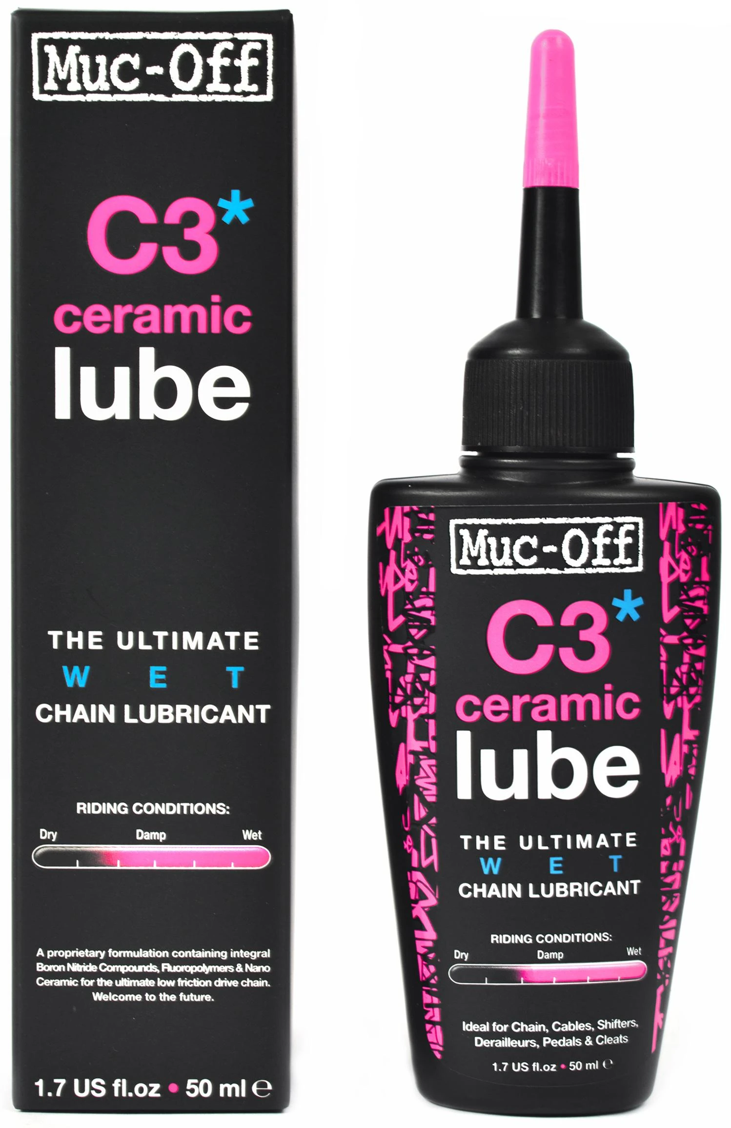 Muc-Off C3 Ceramic Wet Bike Lube, 50ml 4 Muc-Off C3 Ceramic Wet Bike Lube, 50ml - Image 2