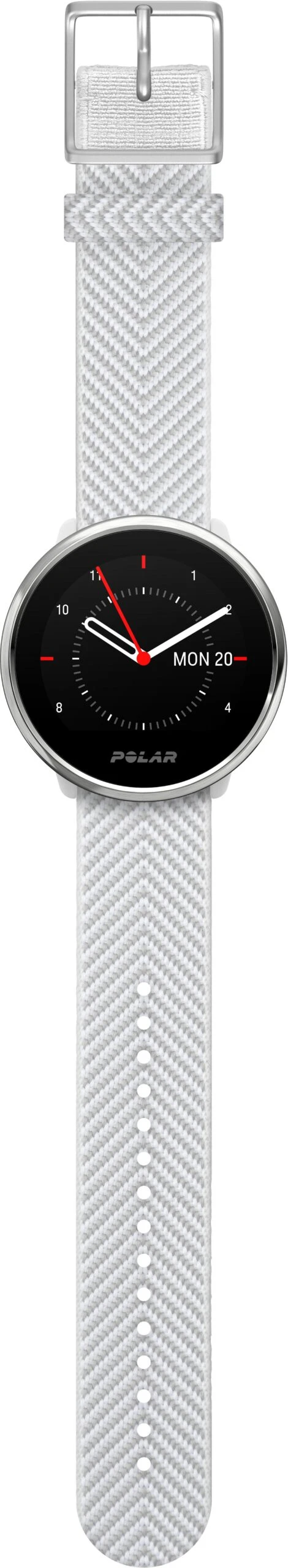 Polar Ignite Fabric Wrist Band, White Chevron - Large 4 Polar Ignite Fabric Wrist Band, White Chevron - Large - Image 2