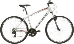 Carrera Crossfire 1 Mens Hybrid Bike - Silver - S, M, L Frames