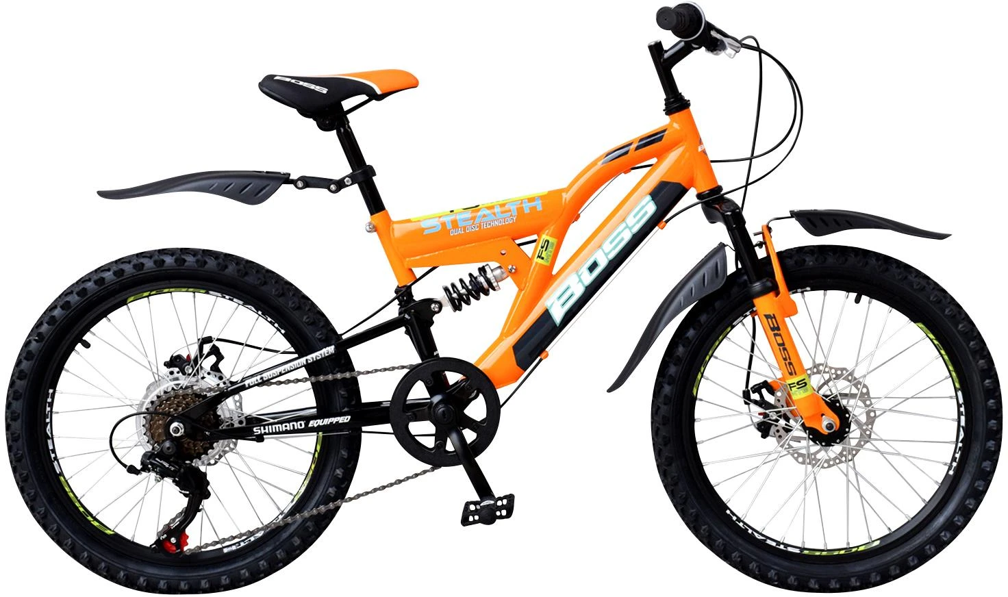 Boss Stealth Junior Mountain Bike - Orange - 20" Wheel 3 Boss Stealth Junior Mountain Bike - Orange - 20" Wheel