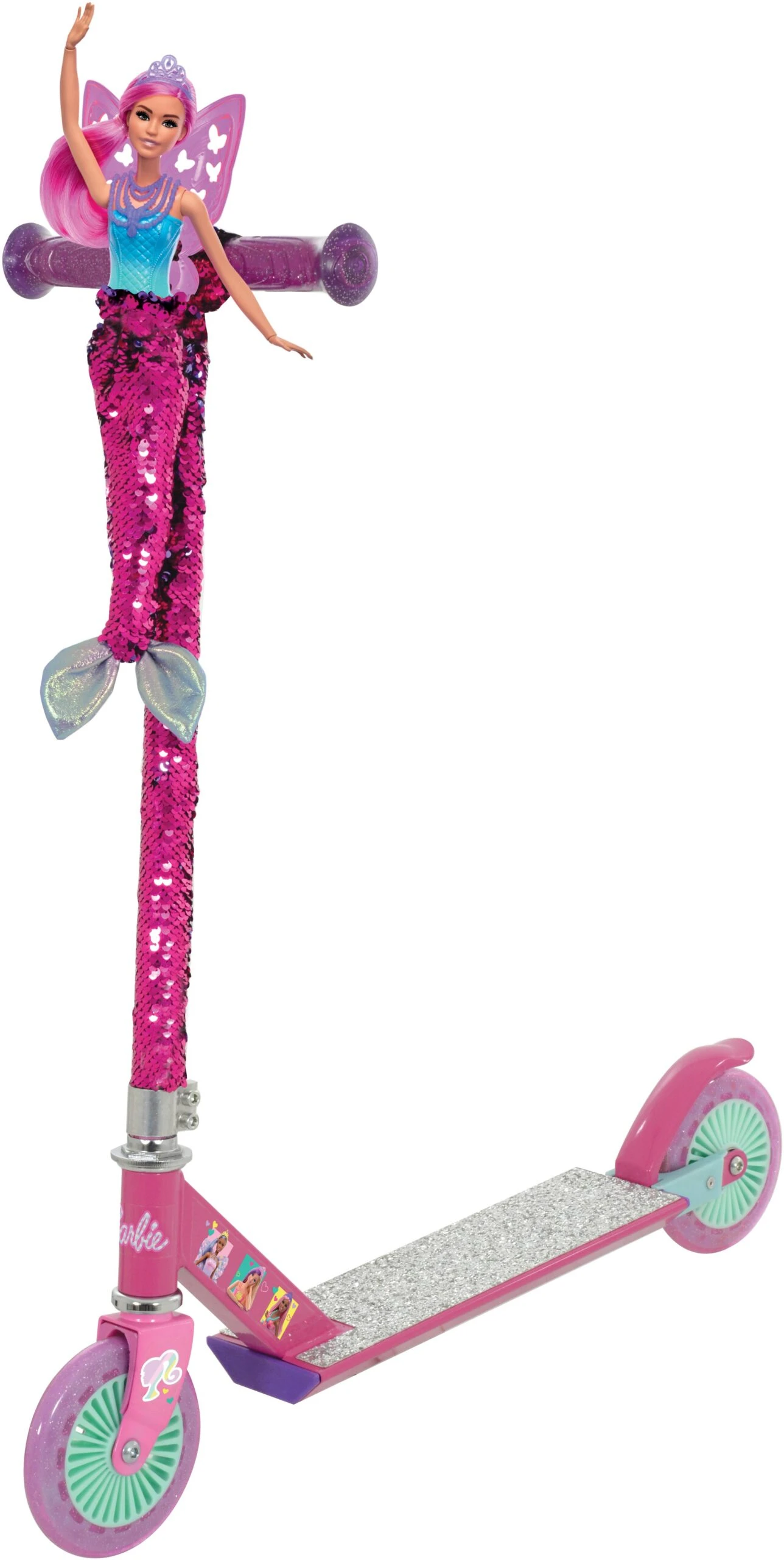 Barbie Mermaid Sequin Inline Scooter 4 Barbie Mermaid Sequin Inline Scooter - Image 2