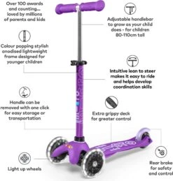 Mini Micro Deluxe LED Purple Kids Scooter 13 Mini Micro Deluxe LED Purple Kids Scooter -Apollo® Sale Store 490926c