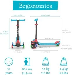 Chillafish Scotti Glow Kids Tri-Scooter - Blue 16 Chillafish Scotti Glow Kids Tri-Scooter - Blue -Apollo® Sale Store 541014c