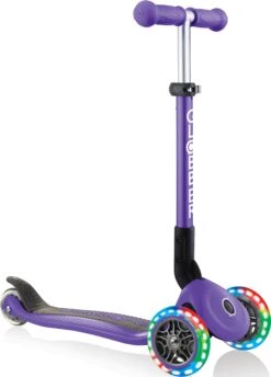 Globber Junior Foldable Lights Kids Scooter - Violet -Apollo® Sale Store 627790a