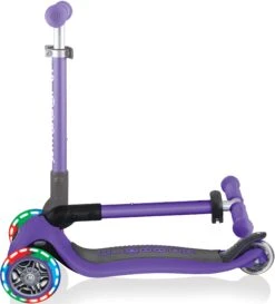 Globber Junior Foldable Lights Kids Scooter - Violet -Apollo® Sale Store 627790h