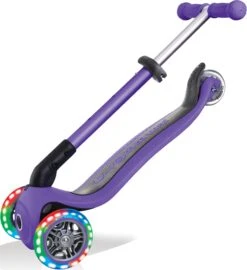 Globber Junior Foldable Lights Kids Scooter - Violet -Apollo® Sale Store 627790j