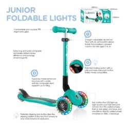 Globber Junior Foldable Lights Kids Scooter - Violet -Apollo® Sale Store 627790l