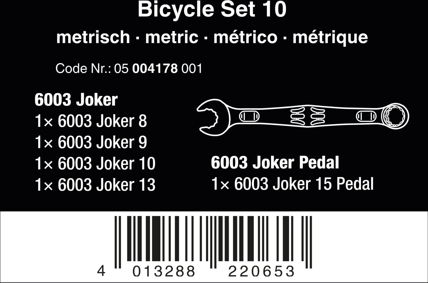 Wera Bicycle Set 10 Joker Wrench Spanner Set 5pcs 4 Wera Bicycle Set 10 Joker Wrench Spanner Set 5pcs - Image 2