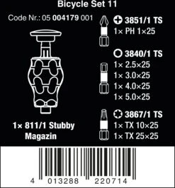 Wera Bicycle Set 11 Kraftform Kompakt Stubby Screwdriver & Bits Set 7pcs -Apollo® Sale Store 679318b