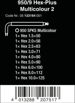 Wera 950/9 Hex-Plus Multicolour 2 L-key Set BlackLaser -Apollo® Sale Store 679454b