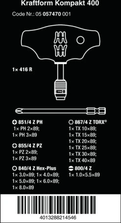 Wera Kraftform Kompakt 400 Screwdriver Set 17pcs -Apollo® Sale Store 679566d