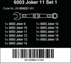 Wera 6003 Joker Set 1 Combination Wrench Set 11pc -Apollo® Sale Store 679710b