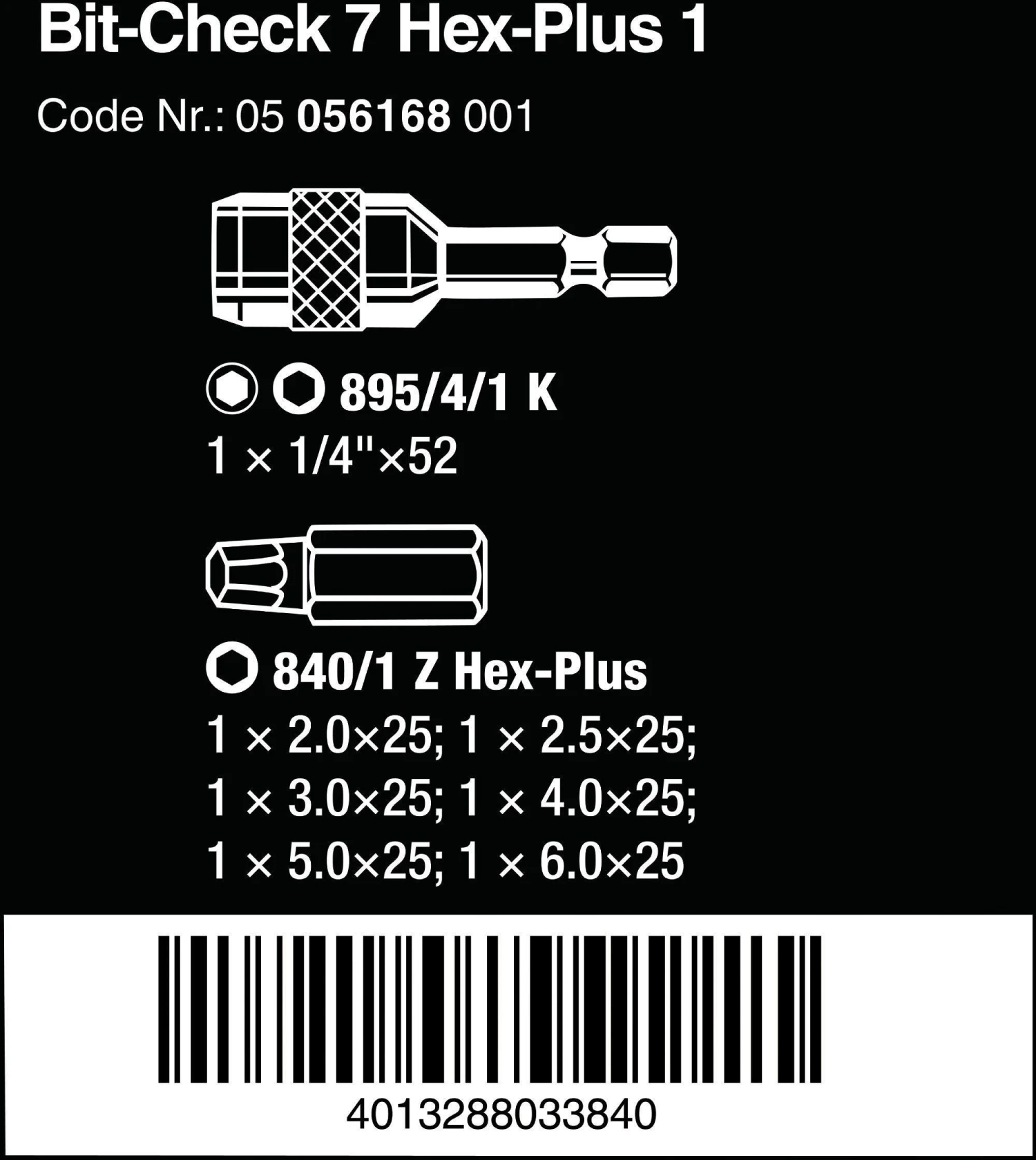 Wera Bit-Check 7 Drill Bit Hex Key Set 7pcs 6 Wera Bit-Check 7 Drill Bit Hex Key Set 7pcs - Image 4
