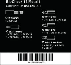 Wera Bit-Check 12 Drill Bit Metal Set 12pcs -Apollo® Sale Store 679990b