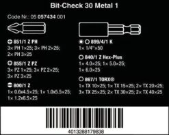 Wera Bit-Check 30 Drill Bit Metal Set 30pcs -Apollo® Sale Store 679998b