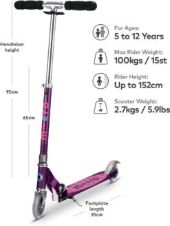 Micro Sprite Purple Stripe Kids Scooter -Apollo® Sale Store 704266b