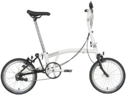 Brompton A Line Folding Bike - Papyrus White - 16" Wheel