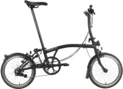 Brompton C Line Explore Low Handlebar Folding Bike - Matt Black - 16" Wheel