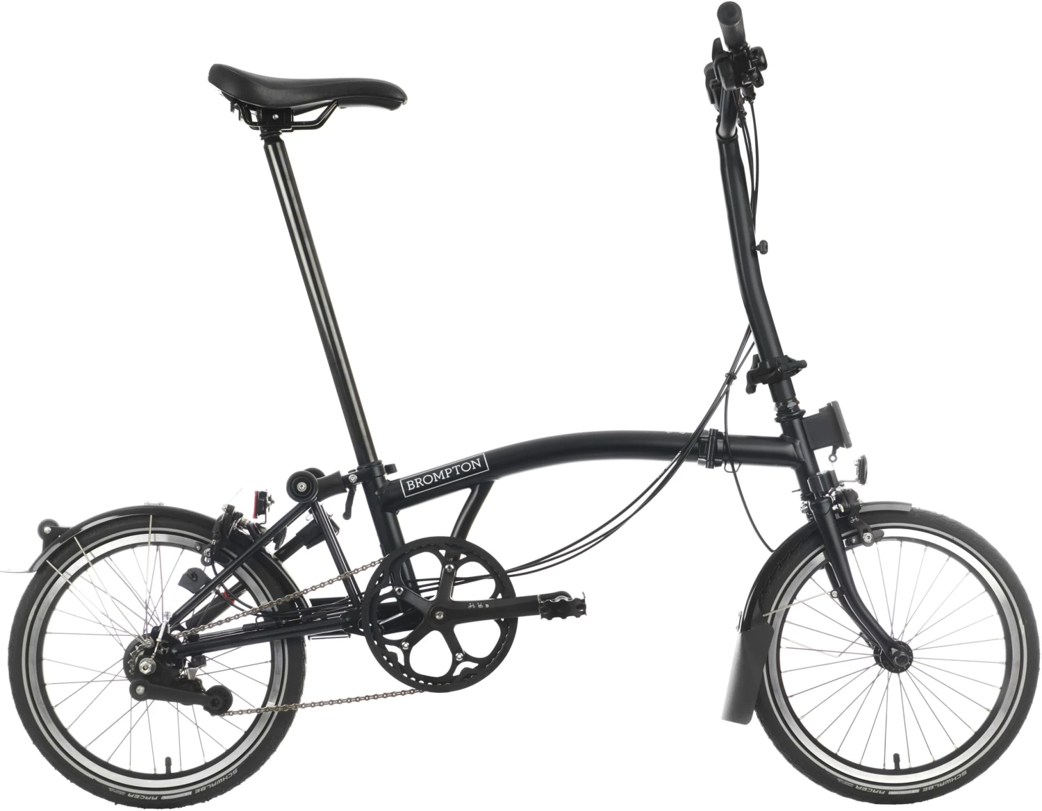 Brompton C Line Urban High Handlebar Folding Bike - Matt Black - 16" Wheel 3 Brompton C Line Urban High Handlebar Folding Bike - Matt Black - 16" Wheel