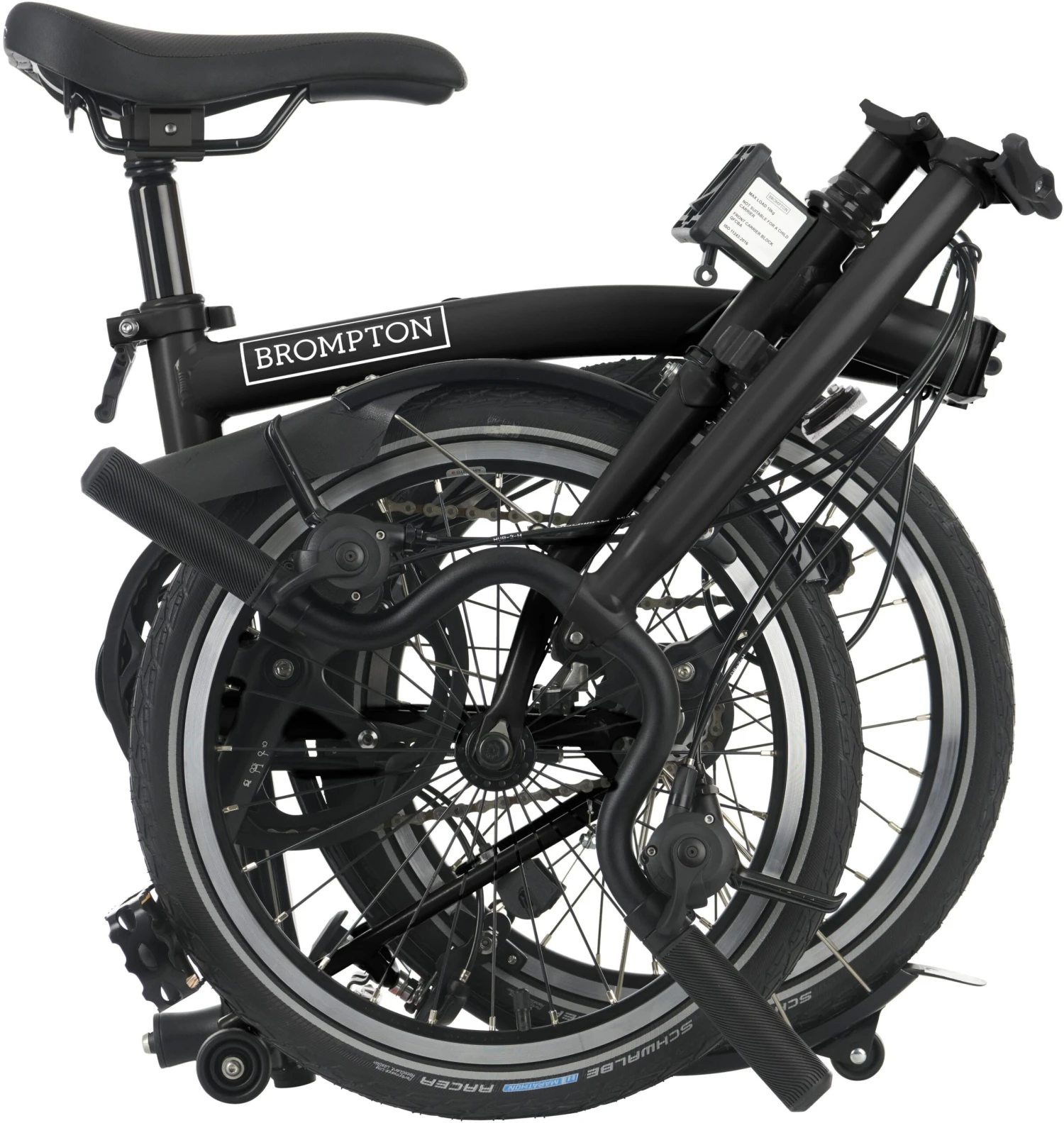Brompton C Line Urban High Handlebar Folding Bike - Matt Black - 16" Wheel 6 Brompton C Line Urban High Handlebar Folding Bike - Matt Black - 16" Wheel - Image 4
