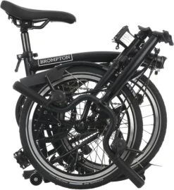 Brompton C Line Urban Mid Handlebar Folding Bike - Matt Black - 16" Wheel -Apollo® Sale Store 751686c