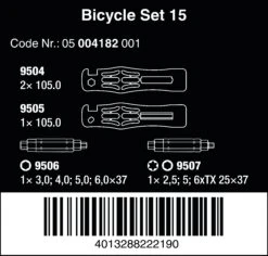 Wera Bicycle Set 15 - Compact Tyre Leaver Bit Set -Apollo® Sale Store 770022k