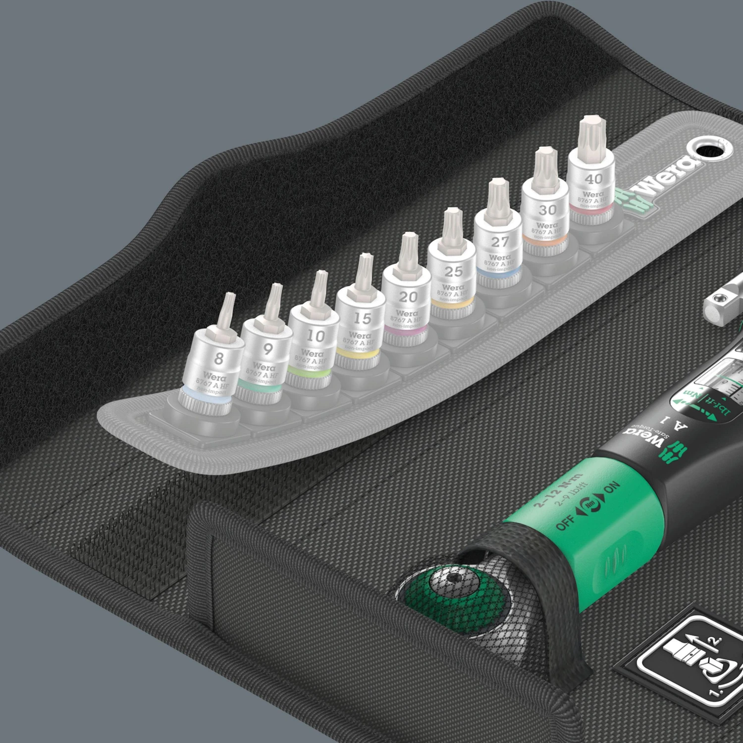 Wera Safe-Torque A 1 Torque Wrench 10 Piece Set 1/4" Square Drive 4 Wera Safe-Torque A 1 Torque Wrench 10 Piece Set 1/4" Square Drive - Image 2