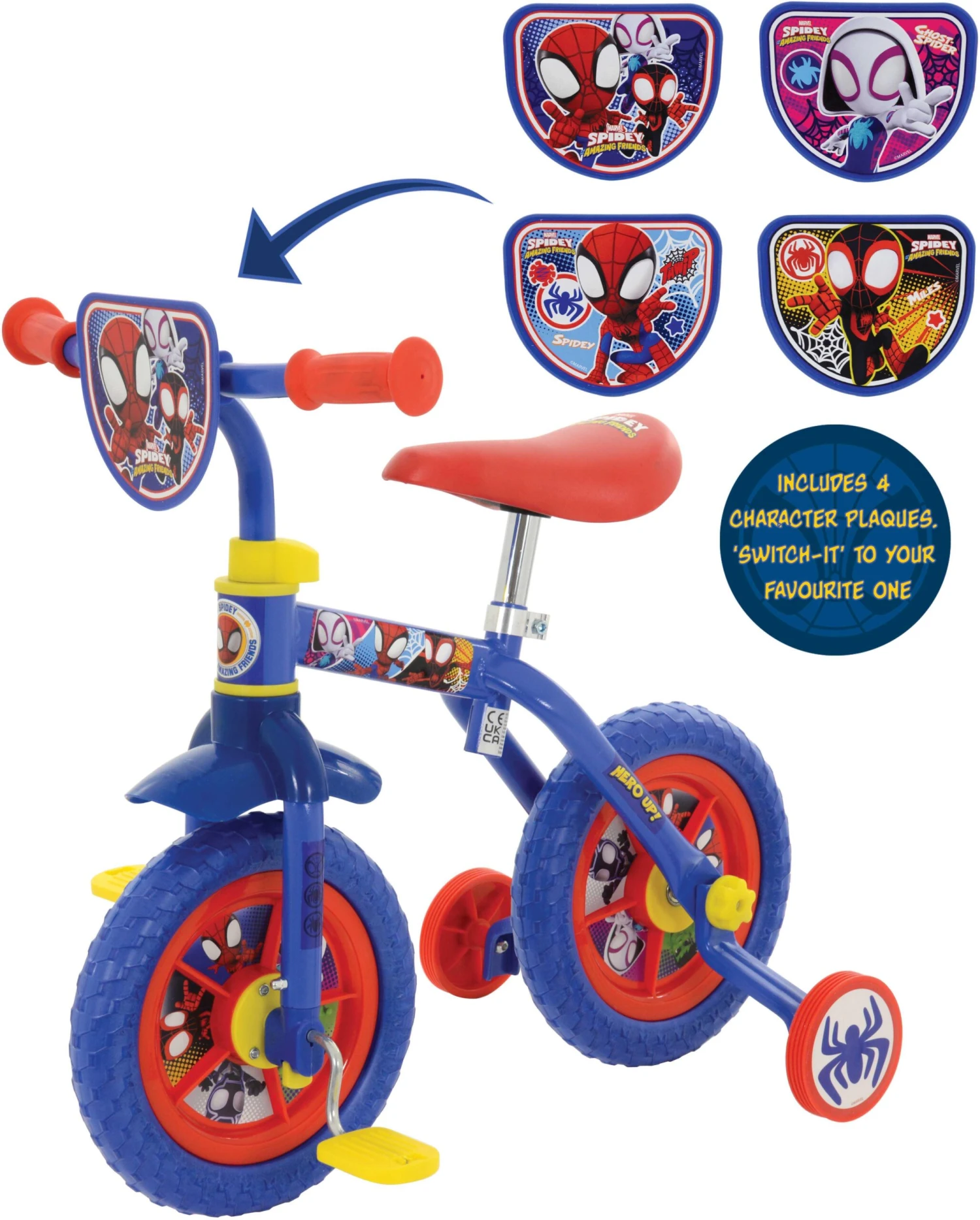 Spider-Man Spidey & His Amazing Friends 2 In 1 Balance Bike - 10" Wheel 5 Spider-Man Spidey & His Amazing Friends 2 In 1 Balance Bike - 10" Wheel - Image 3