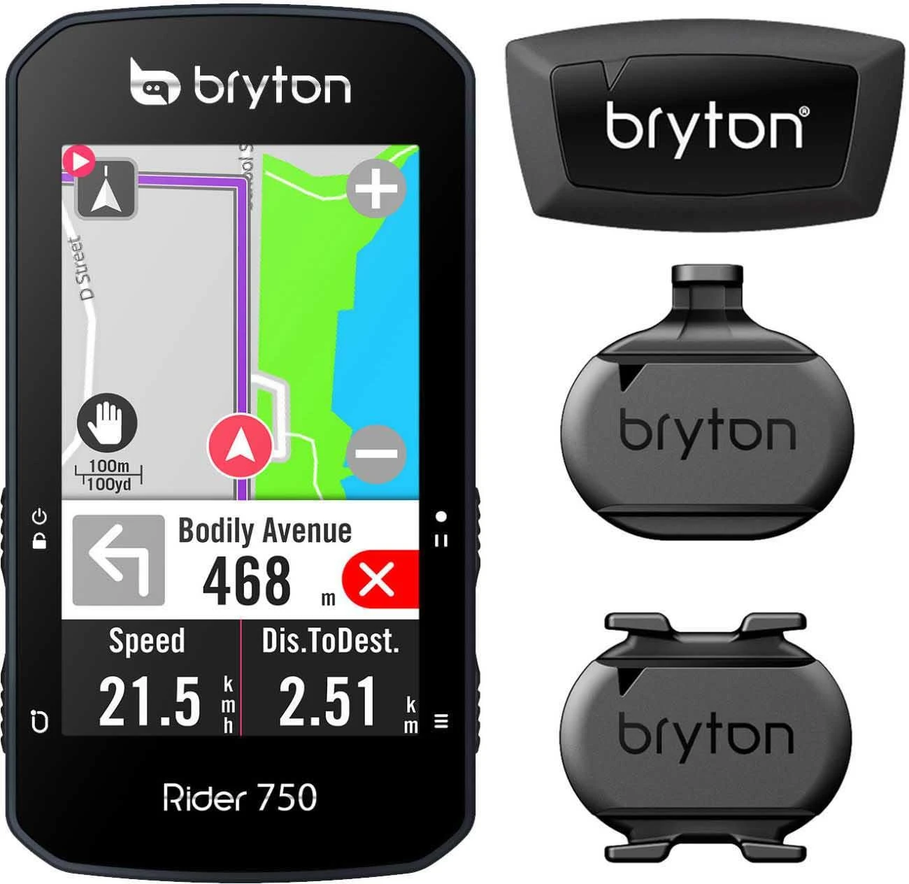 Bryton Rider 750T GPS Cycle Computer With Speed/Cadence & Heart Rate Bundle 3 Bryton Rider 750T GPS Cycle Computer With Speed/Cadence & Heart Rate Bundle