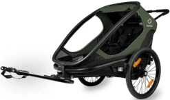 Hamax Outback Twin Child Bike Trailer, Green/Black