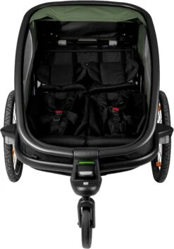 Hamax Outback Twin Child Bike Trailer, Green/Black -Apollo® Sale Store 822022b