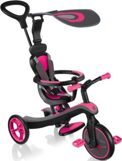 Globber Explorer 4 In 1 Trike - Fuchsia